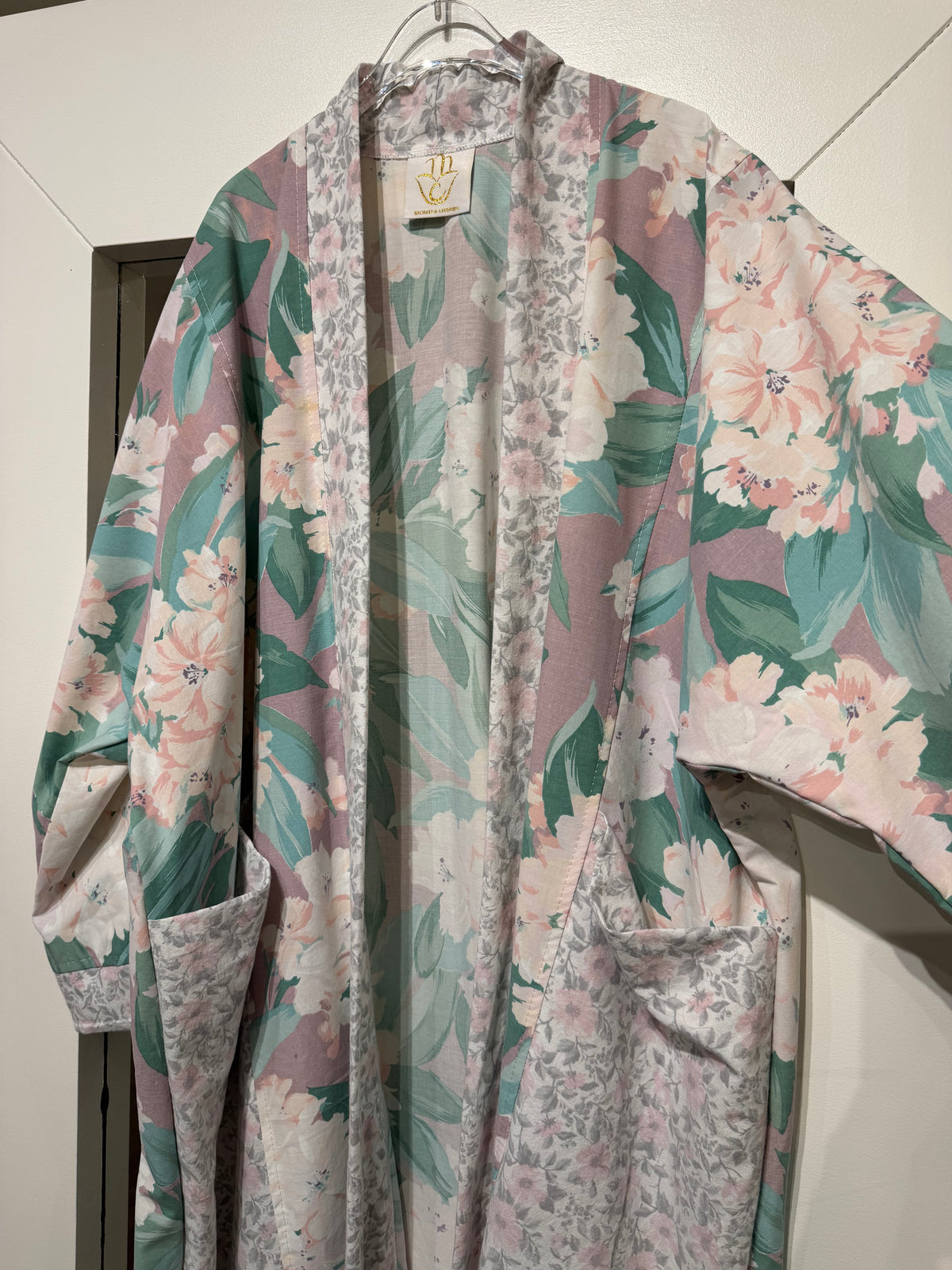 Upcycled Pocket Anorak Abaya — Faded Garden