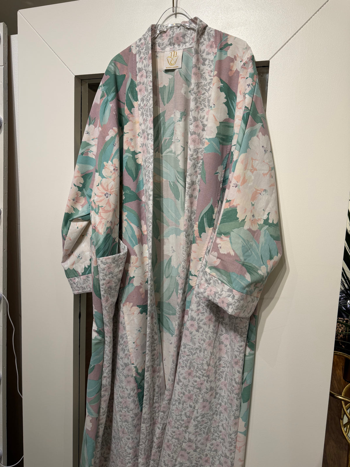 Upcycled Pocket Anorak Abaya — Faded Garden