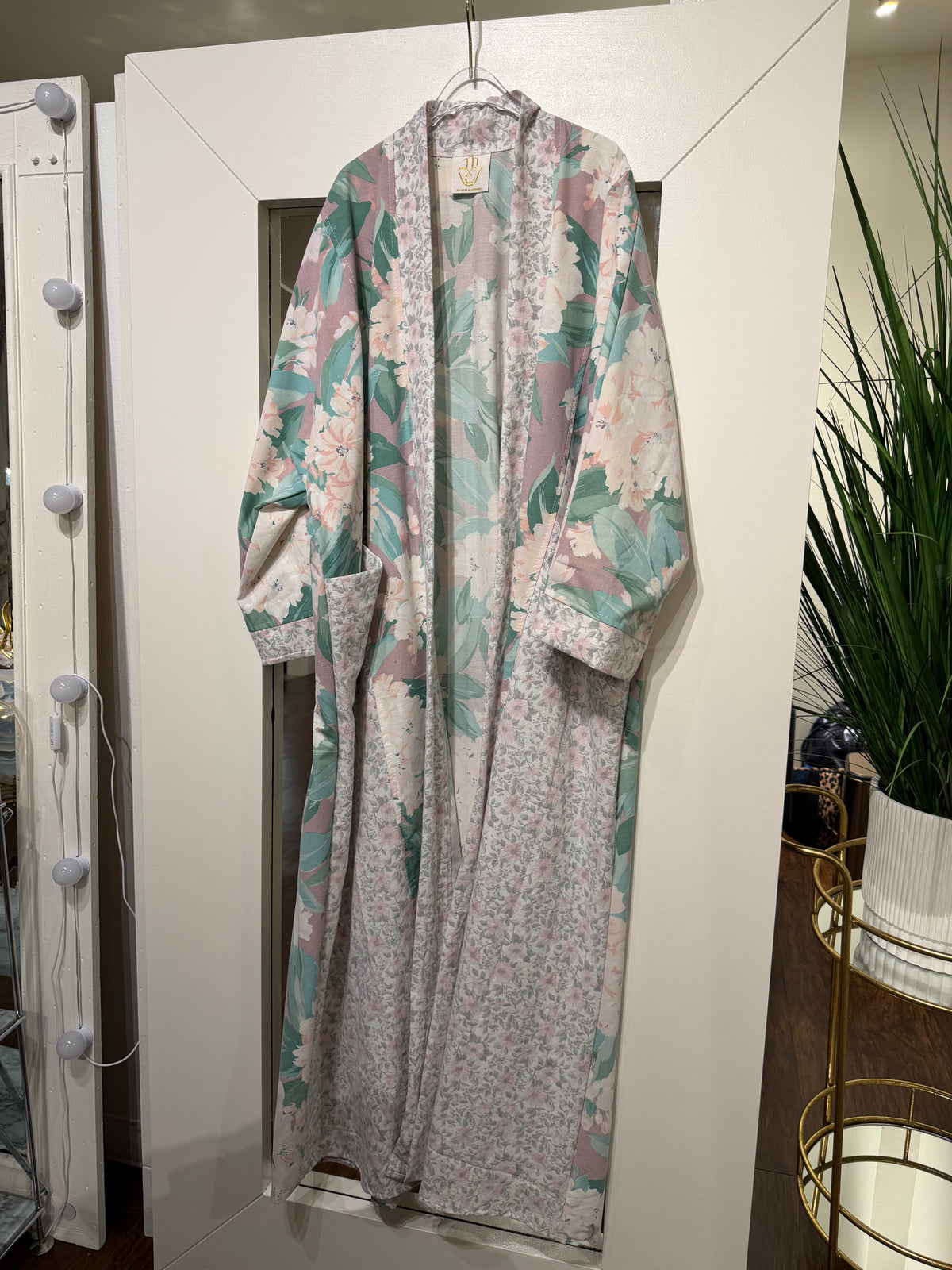 Upcycled Pocket Anorak Abaya — Faded Garden
