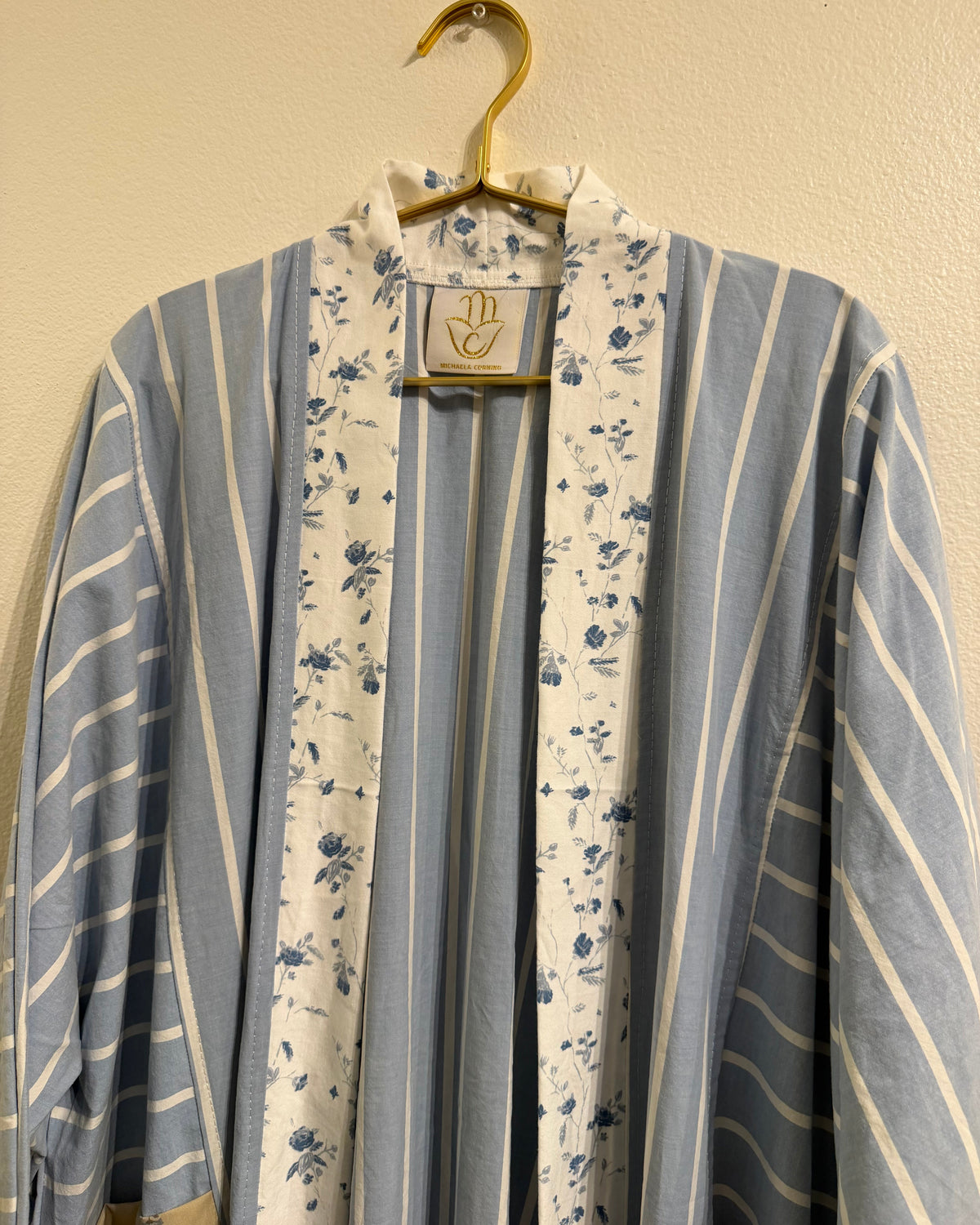 Upcycled Pocket Anorak Abaya — Blue Willow