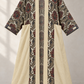 Up-cycled Pocket Anorak Abaya - Ivory Medallion