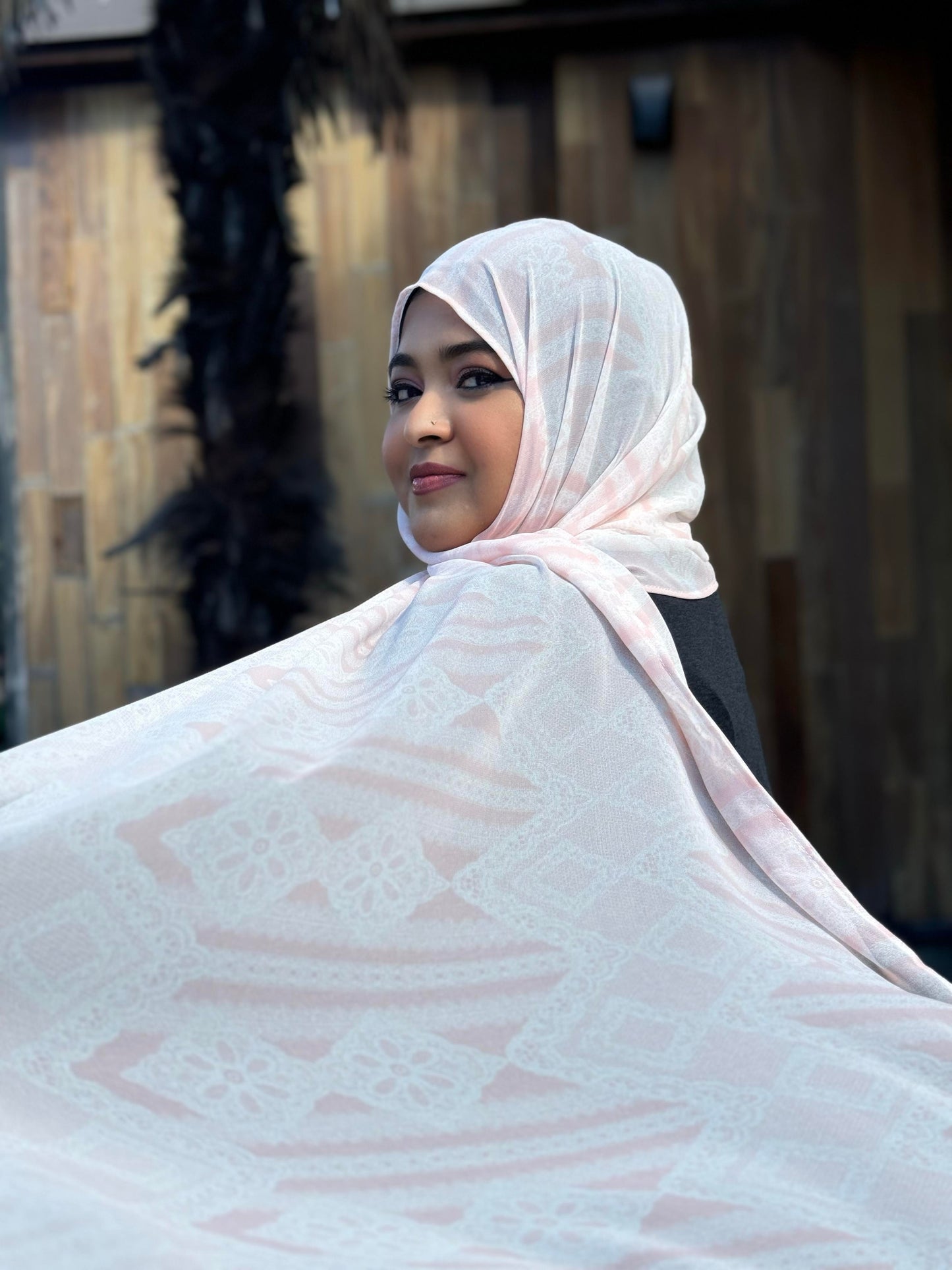 Georgette Chiffon Hijab: Pretty in Pale Pink