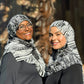 Georgette Chiffon Hijab: Bold & Beautiful Scrolls