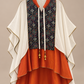 Layali Embellished High-Low Tunic — White & Orange