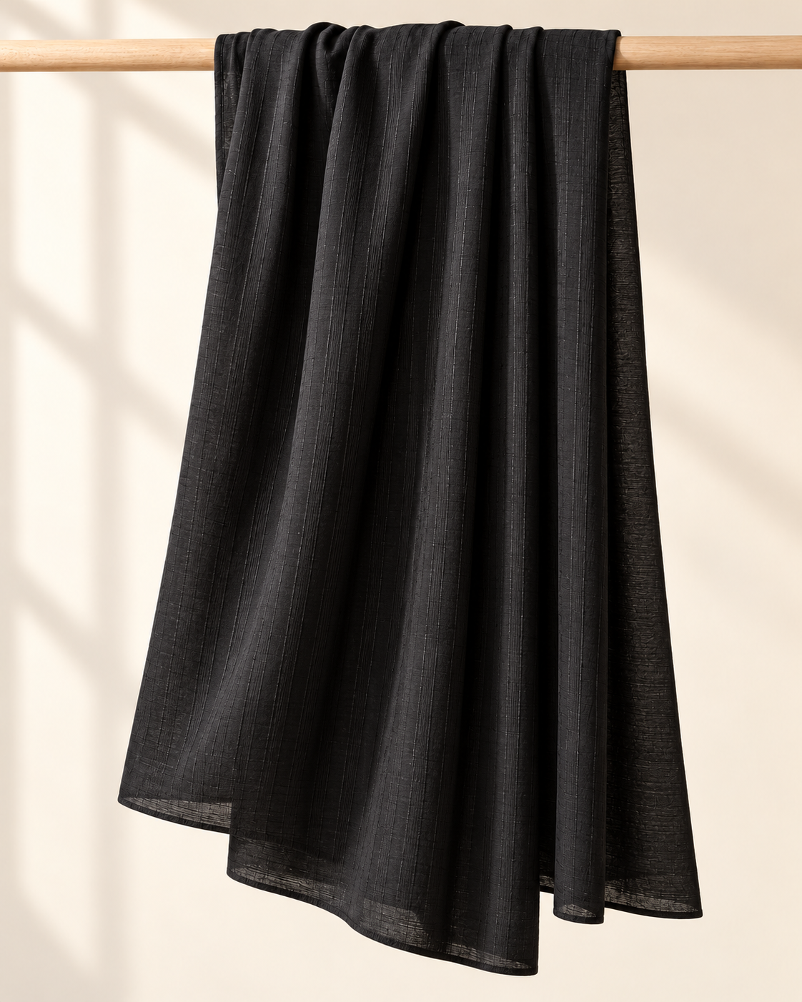 Woven Jersey Hijab: Noir Shadow