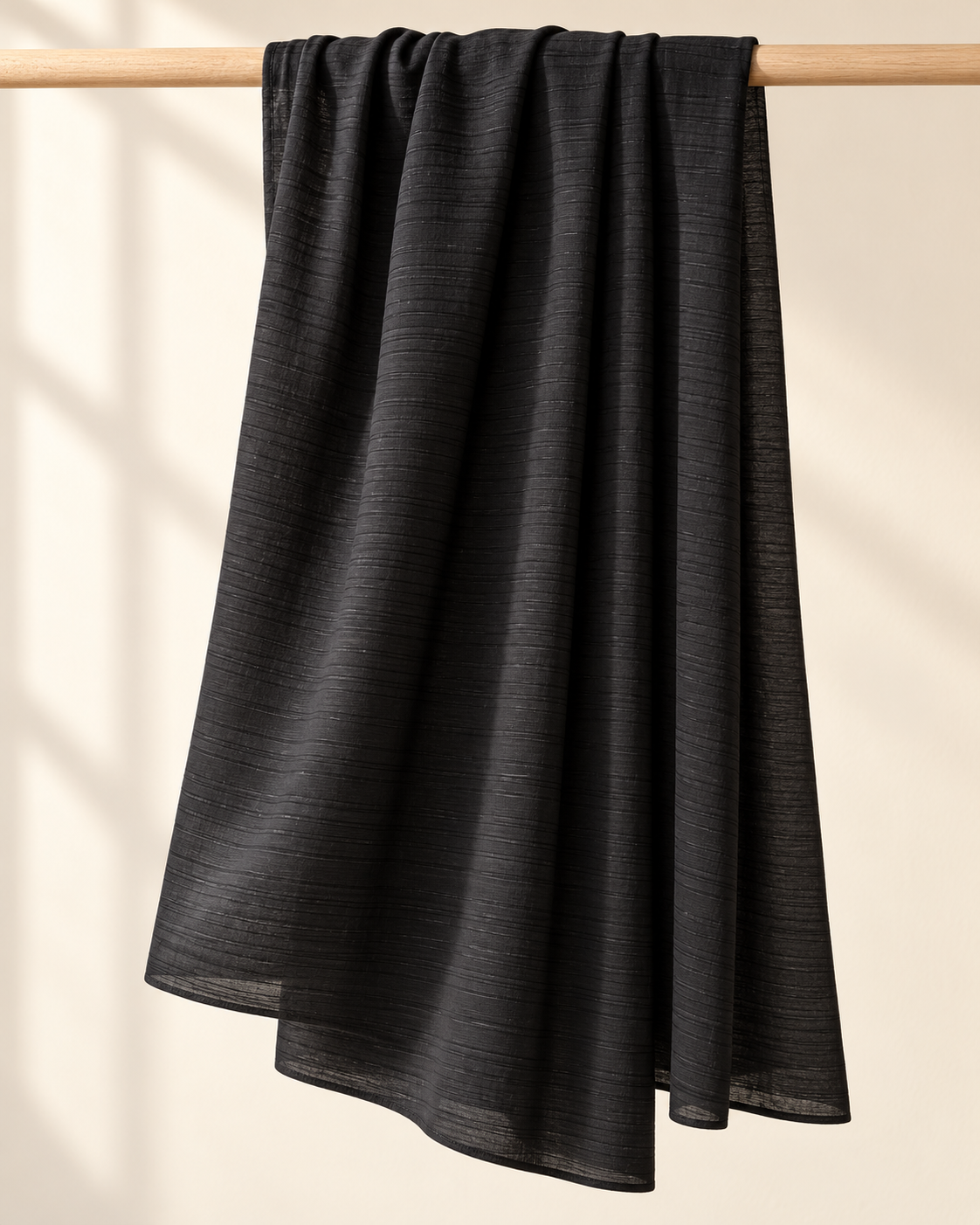 Woven Jersey Hijab: Noir Shadow