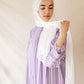 Burnout Metallic Chiffon Hijab: Winter White