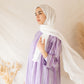 Burnout Metallic Chiffon Hijab: Winter White