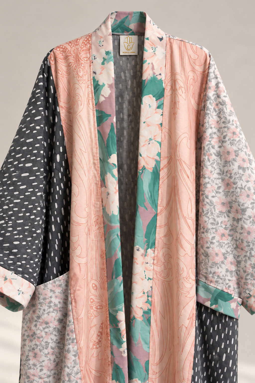 Upcycled Pocket Anorak Abaya — Blush & Ash