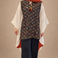 Layali Embellished High-Low Tunic — White & Orange