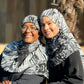 Georgette Chiffon Hijab: Bold & Beautiful Scrolls