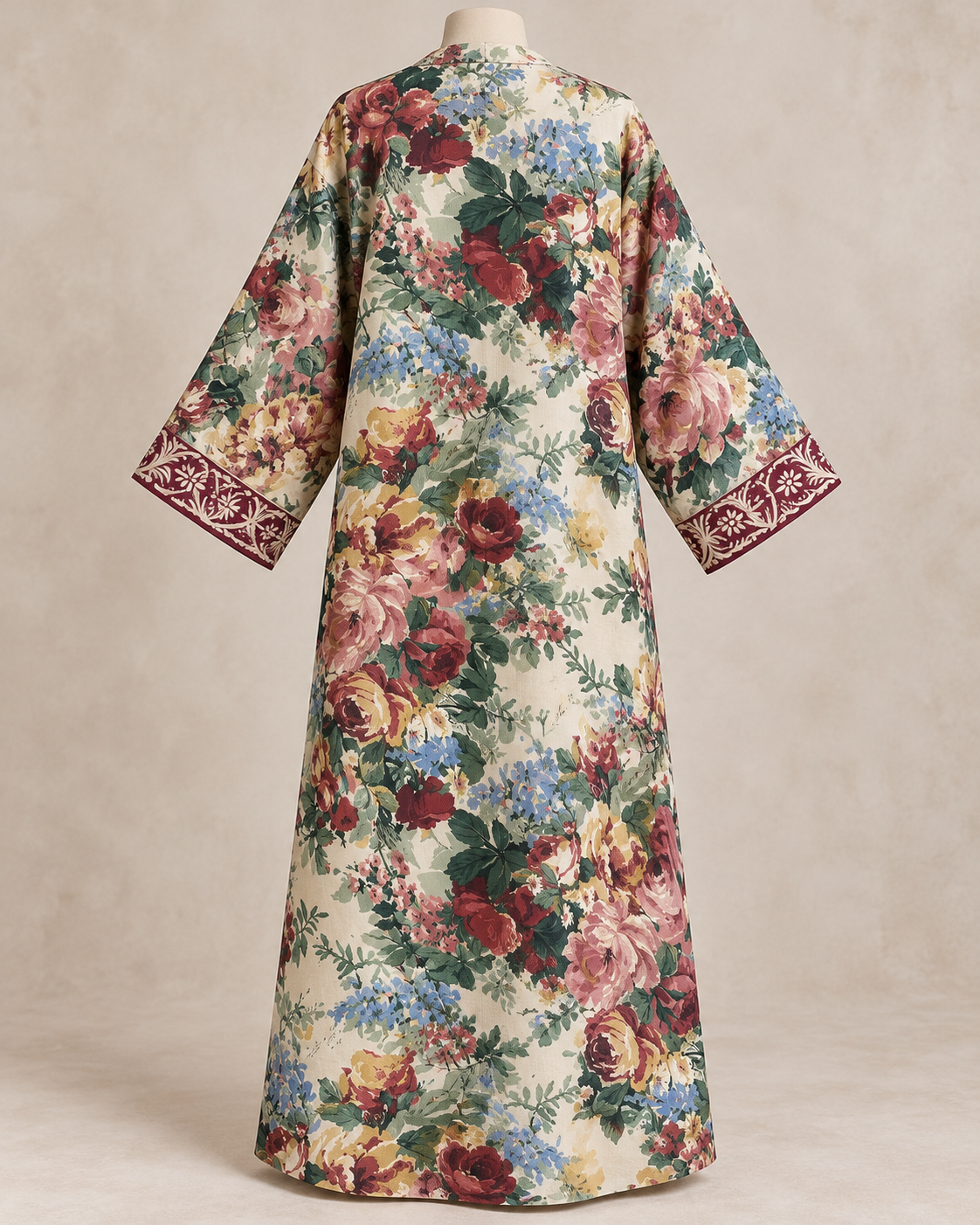 Up-cycled Pocket Anorak Abaya - Rosewood Garden
