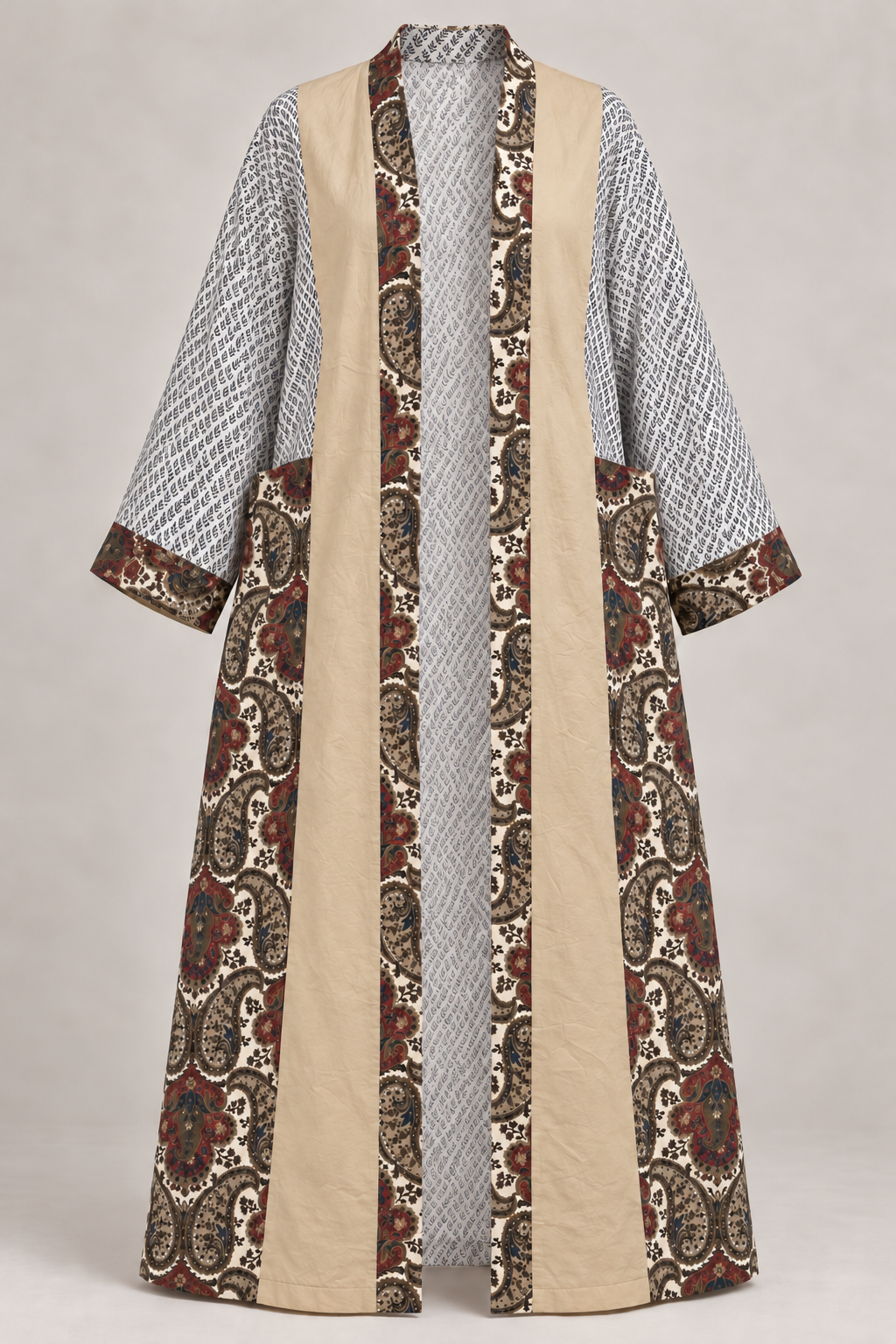 Up-cycled Pocket Anorak Abaya - Ivory Feather