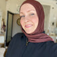 Performance Jersey Hijab: Deep Cacao