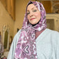 Chiffon Hijab: Maroon and Mauve Mandalas
