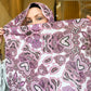 Chiffon Hijab: Maroon and Mauve Mandalas