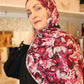 Printed Jersey Hijab: Pomegranates and Papillons