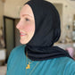 Performance Jersey Hijab: Smoking Hot Black