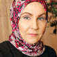 Printed Jersey Hijab: Pomegranates and Papillons