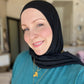 Performance Jersey Hijab: Smoking Hot Black