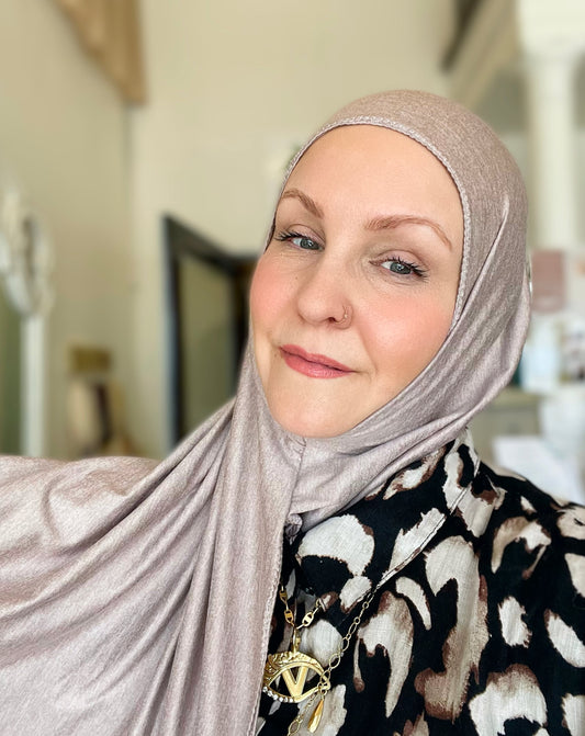 Performance Jersey Hijab: Oatmeal
