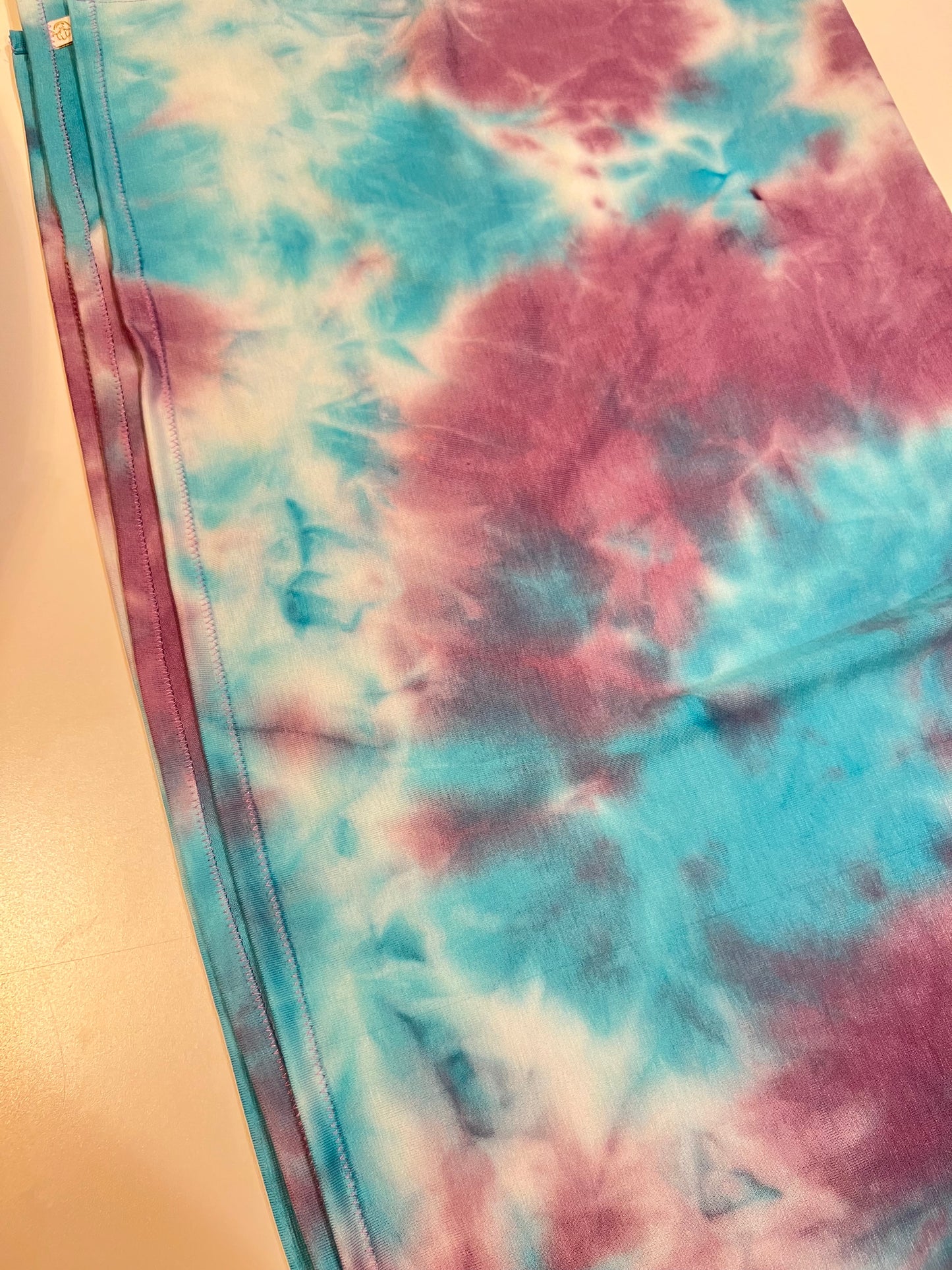 Tie Dye Jersey Hijab: Blue Raspberry Slushie