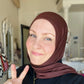 Performance Jersey Hijab: Deep Cacao