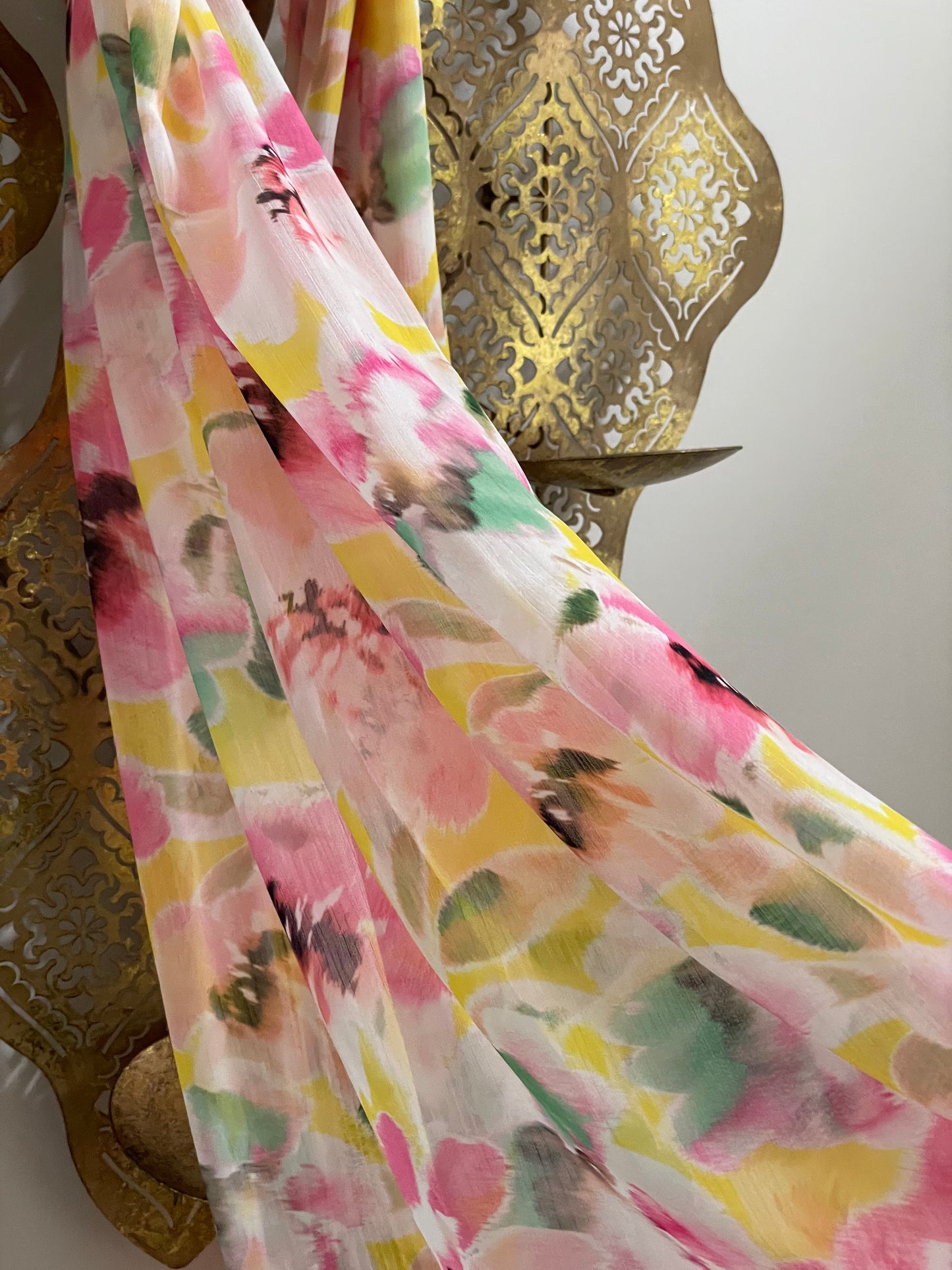 Crinkle Chiffon Hijab: Cherry Blossom