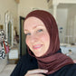 Performance Jersey Hijab: Deep Cacao