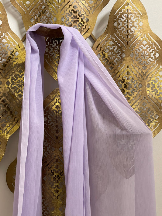 Crinkle Chiffon Hijab: Lavender Whisper