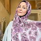 Chiffon Hijab: Maroon and Mauve Mandalas