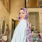 Chiffon Hijab: Maroon and Mauve Mandalas
