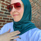 Performance Jersey Hijab: Peacock