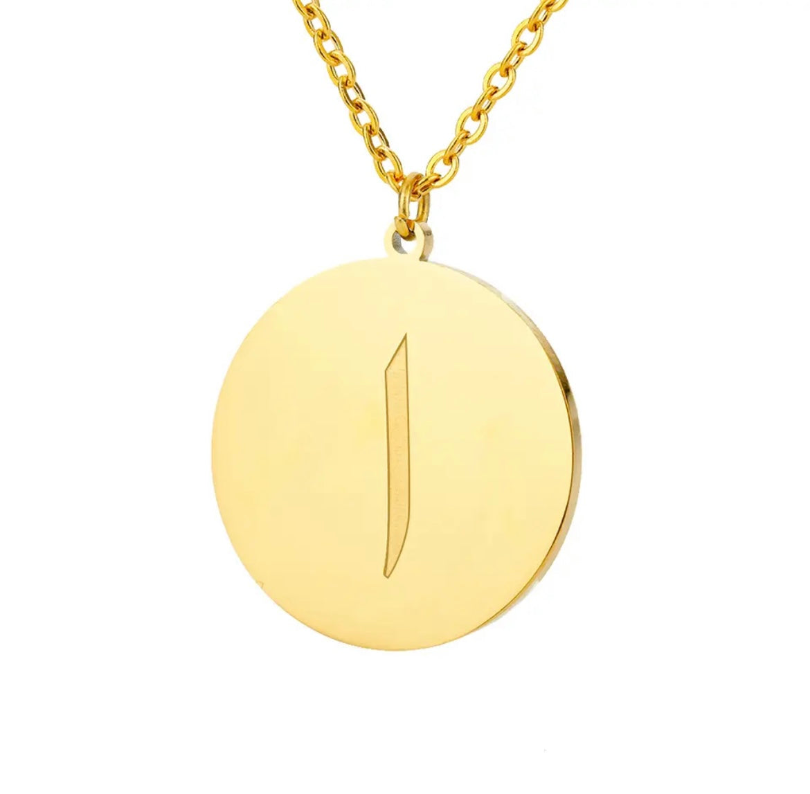 Gold Necklace: Arabic Letter