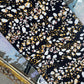 Printed Jersey Hijab: Pebble Waves in Black & Gold