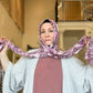 Chiffon Hijab: Maroon and Mauve Mandalas