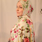 Printed Jersey Hijab: Cool Minty Floral