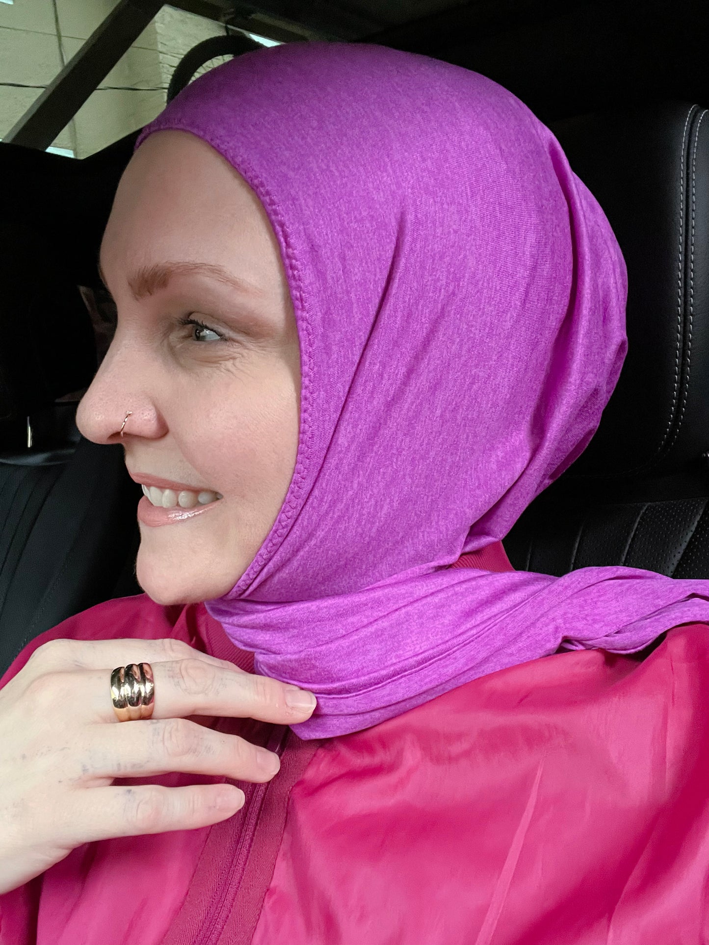 Performance Jersey Hijab: Fuchsia