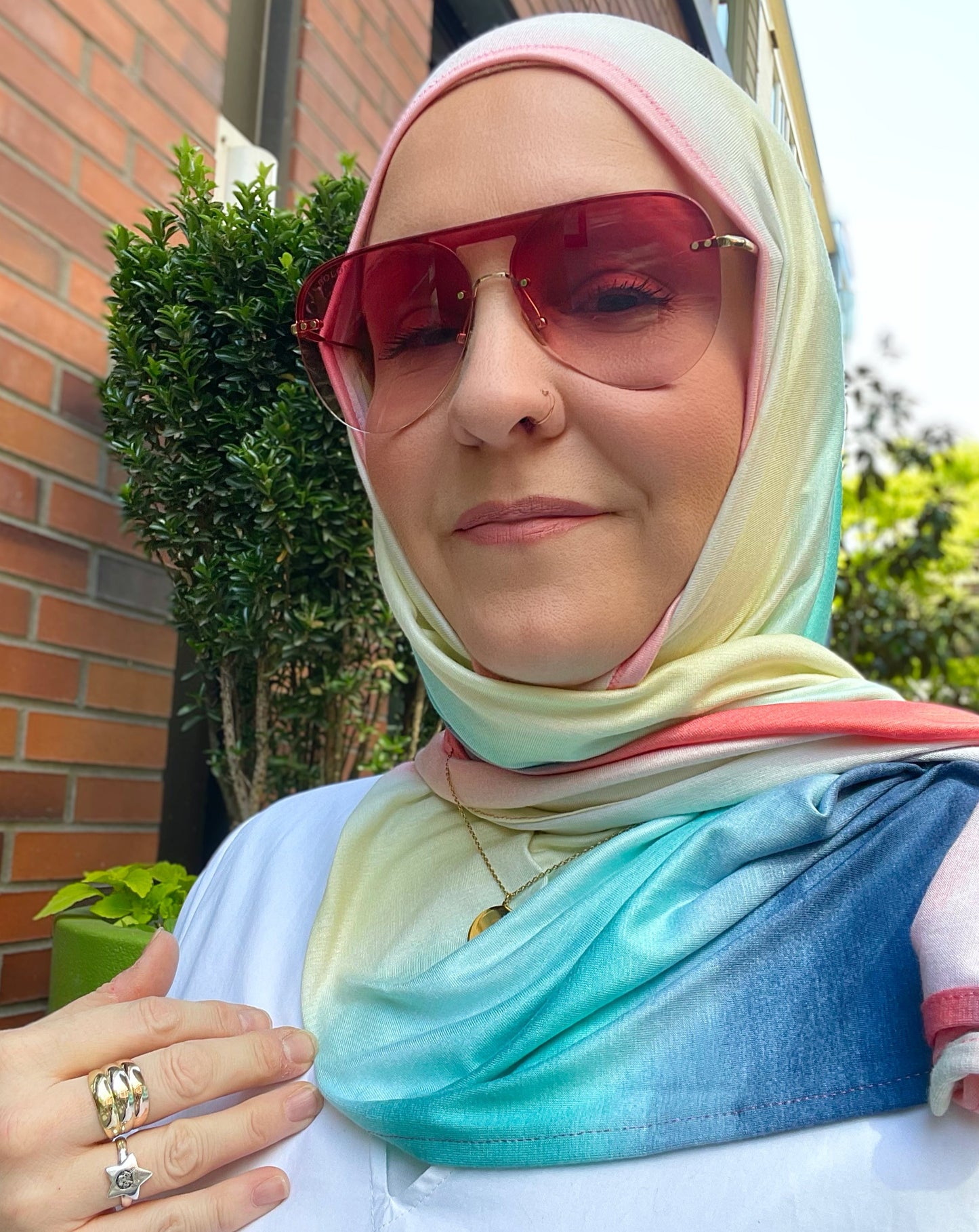 Printed Jersey Hijab: Desert Sunrise