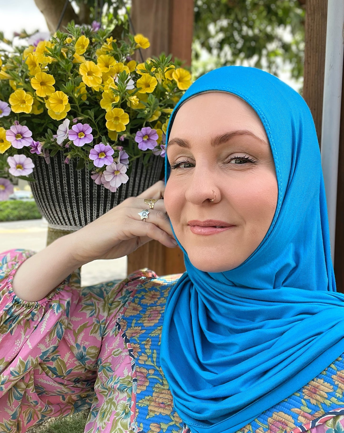 Jersey Hijab: Vivid Electric Azul