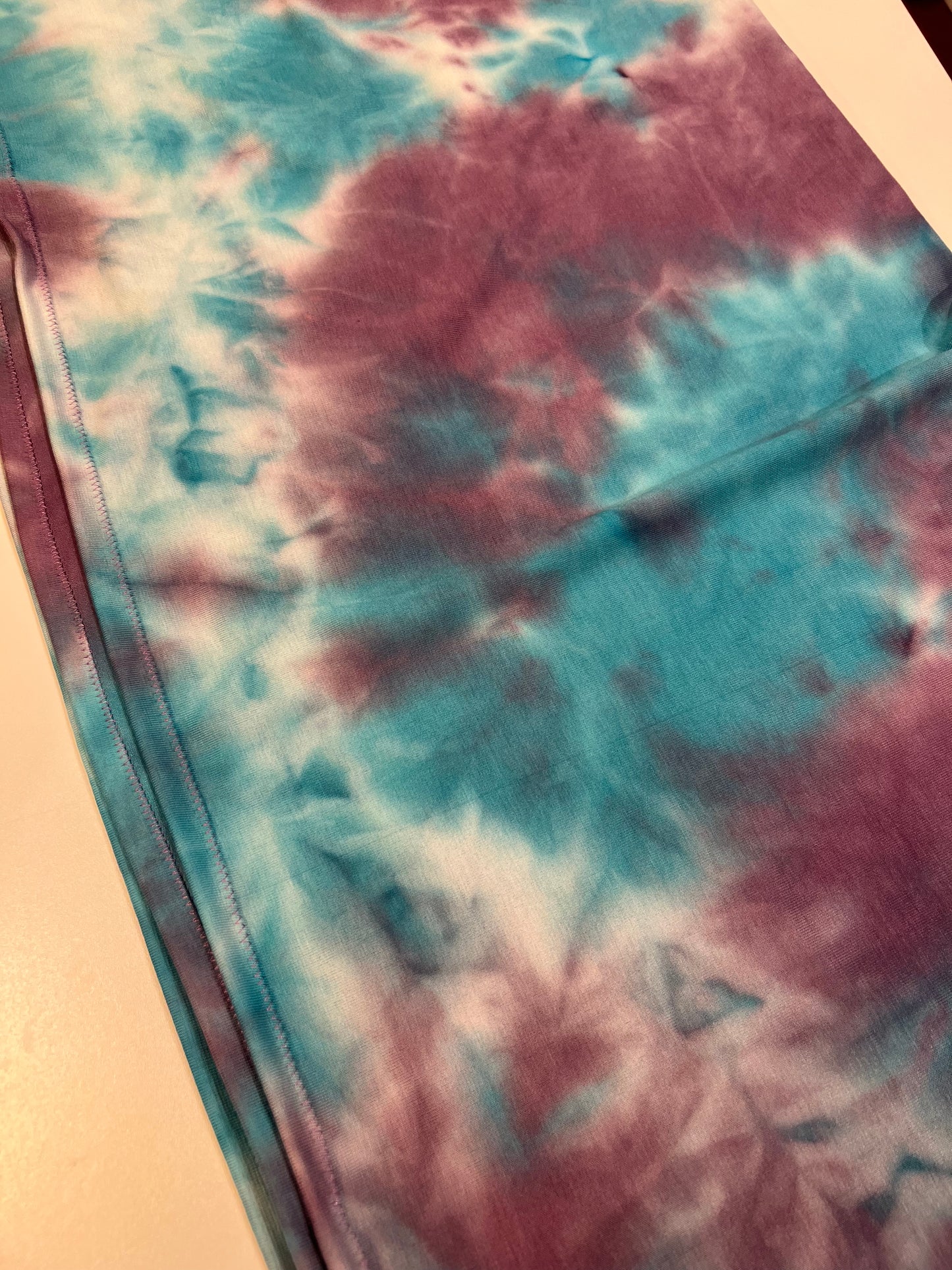 Tie Dye Jersey Hijab: Blue Raspberry Slushie