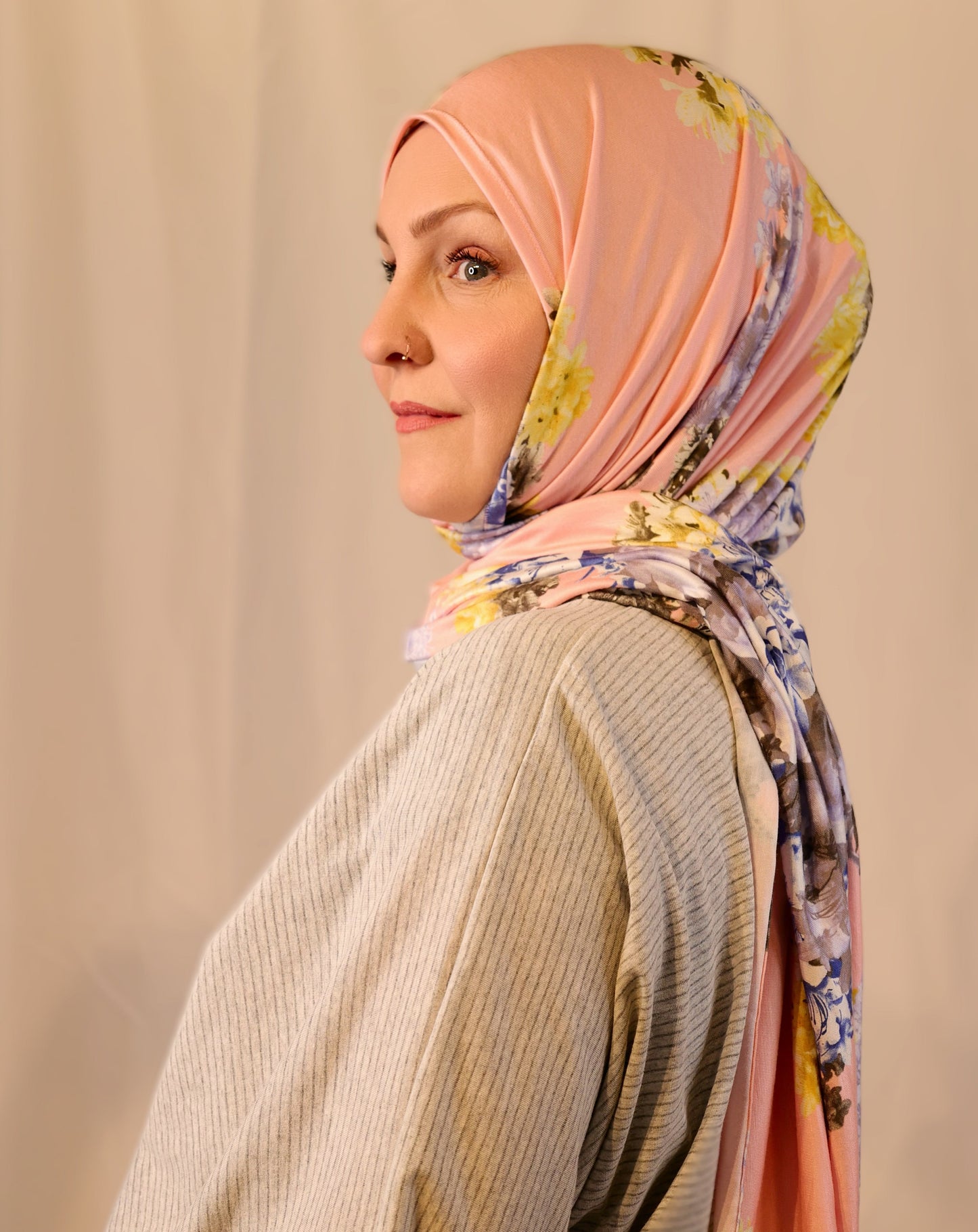 Printed Jersey Hijab: Mother's Day Bouquet