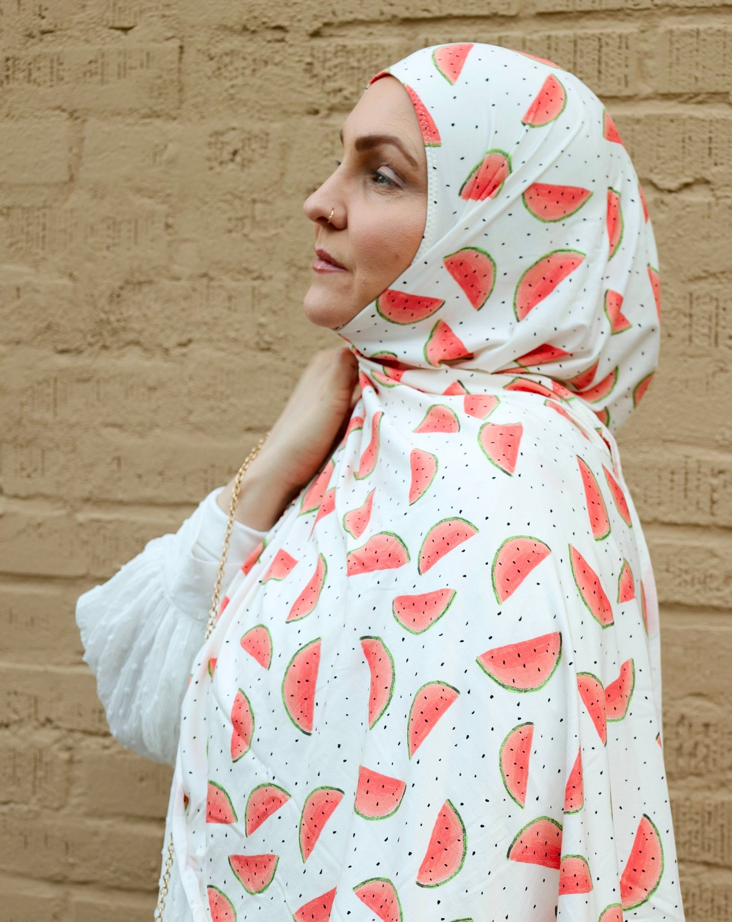 Printed Jersey Hijab: Sandía con Tajín