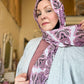 Chiffon Hijab: Maroon and Mauve Mandalas