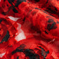 Jacquard Burnout Chiffon Hijab: Rose Imprint - Red