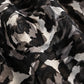 Jacquard Burnout Chiffon Hijab: Rose Imprint - Black