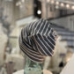 The Zahra Beanie: Heather Grey Stripes