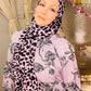 Printed Jersey Hijab: Wild Orchid Leopard