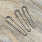Rhinestone Safety Pins: Silver