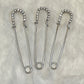 Rhinestone Safety Pins: Silver